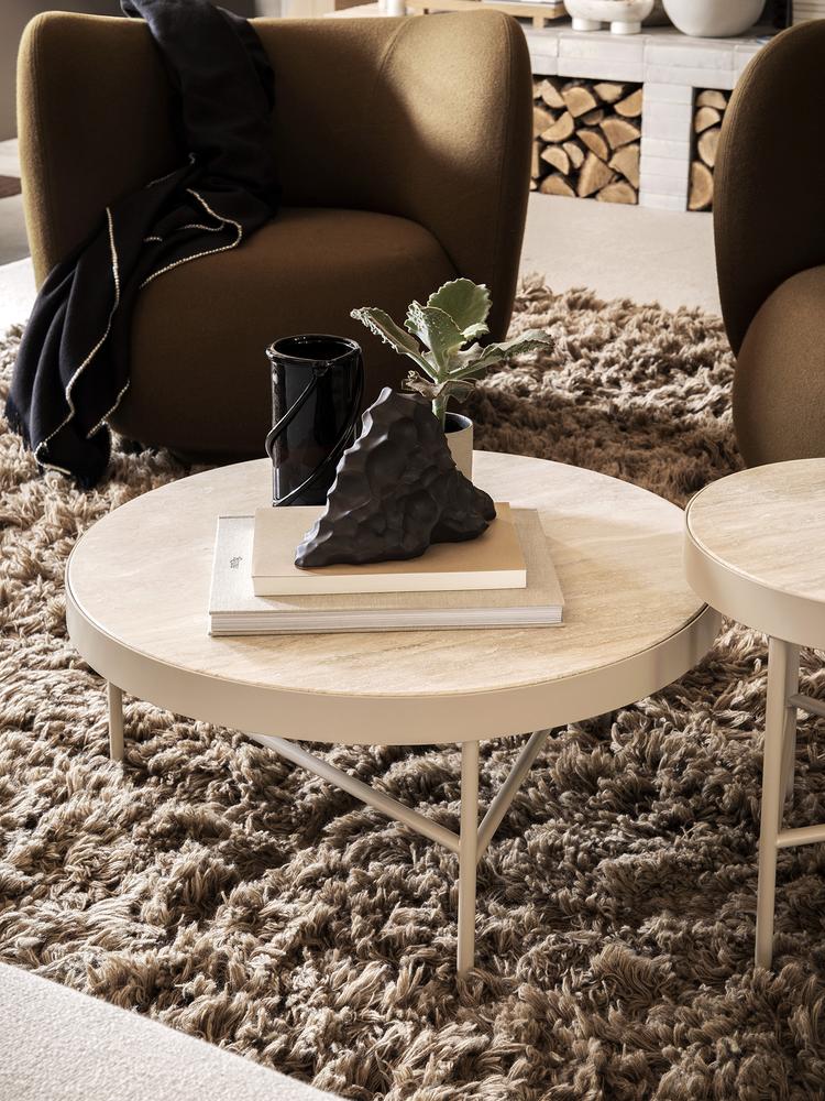 Travertine Table large - Cashmere