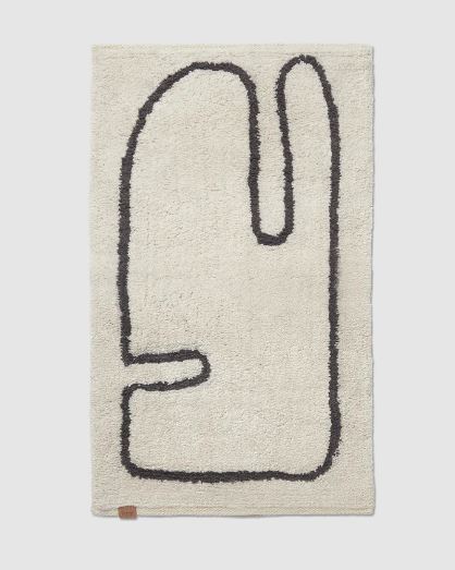 Matto Lay 70x50cm luonnonavalkoinen/kahvi